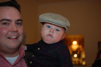 dsc_0215.jpg Patrick Coit's son Sam won the award for best hat on a party attendee under the age of 1.