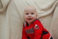 dsc_1307.jpg Devin dons his gear for the AFC Championship game